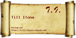 Till Ilona névjegykártya
